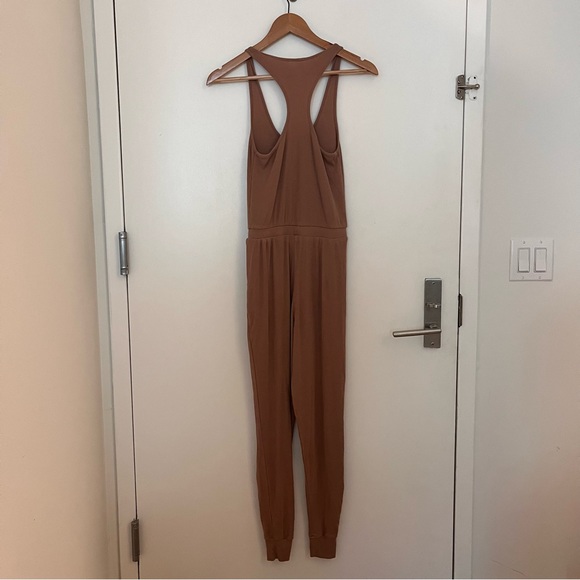 Commando Luxury Rib Racerback Jumpsuit in Color Mushroom - Picture 6 of 6